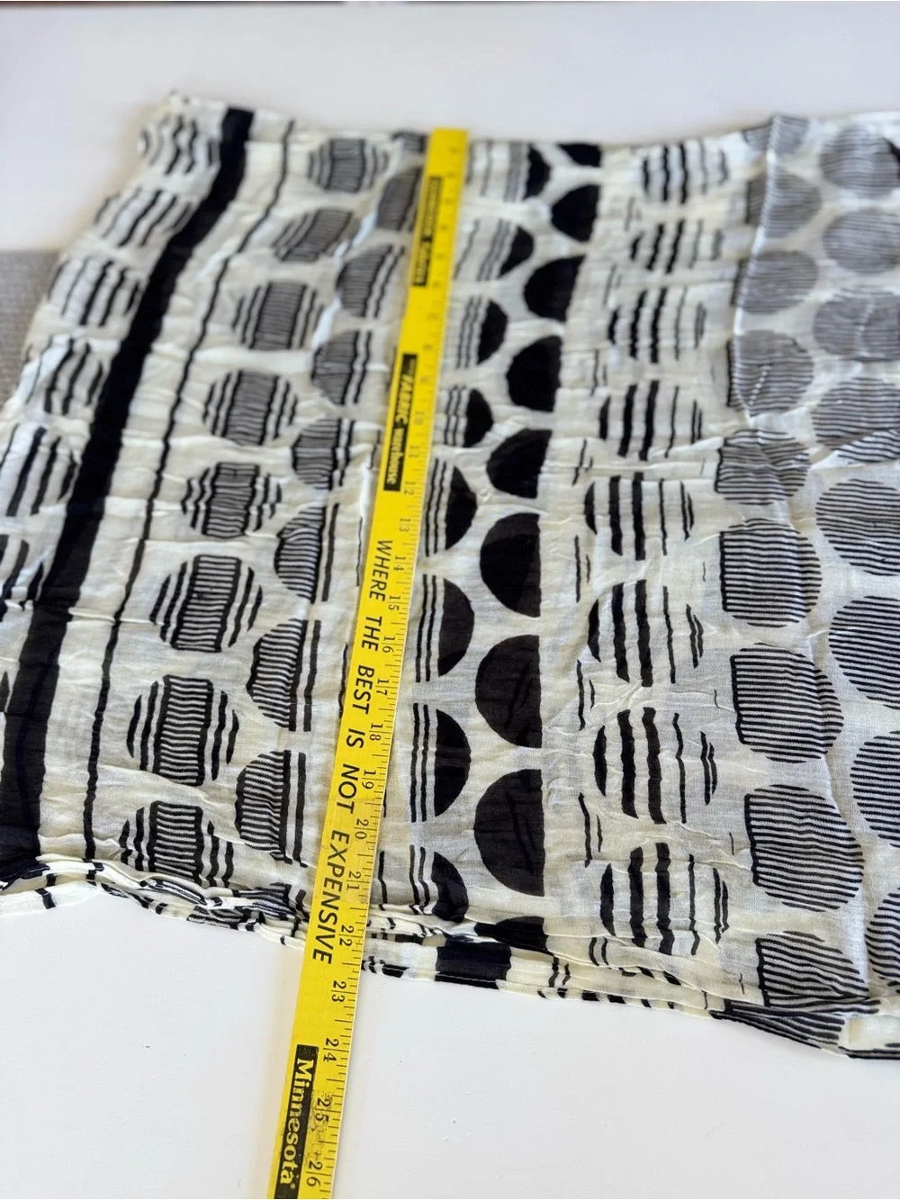 The Limited Black & White Graphic Stripe Rectangle Scarf